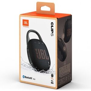 JBL Clip 5 Bluetooth Speaker - Black and Orange